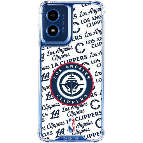 NBA Los Angeles Clippers Blast Text Moto G 5G (2024) Clear Case